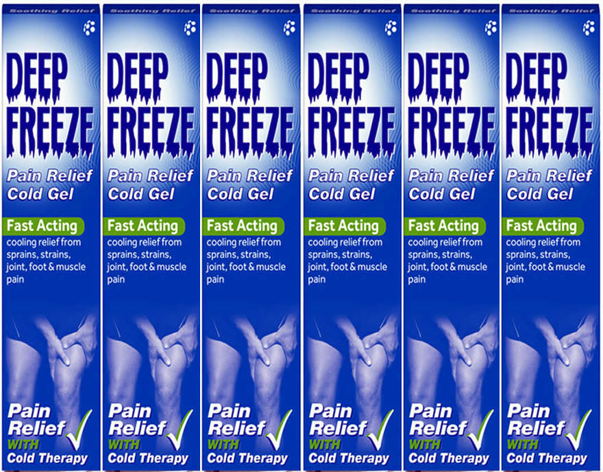 6 x 35g Deep Freeze Cold Cooling Gel – Fast Pain Swelling Relief – Domestic  Bargains